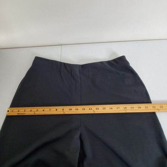 Eileen Fisher Wool Blend Hi-Rise Pants Size L Gray Stretch Pull-on Career - Picture 6 of 13